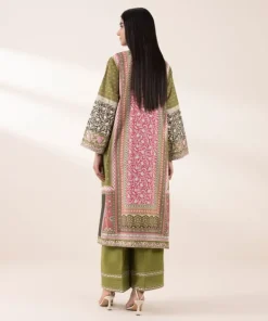 Hot Sapphire Embroidered Lawn Shirt Green