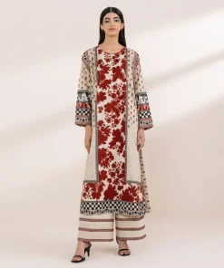 Clearance Sapphire Embroidered Lawn Shirt Beige