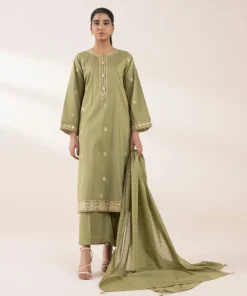 New Sapphire Embroidered Lawn Shirt Green