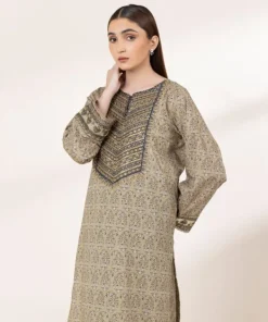 Online Sapphire Embroidered Lawn Shirt Green