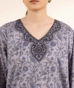 Outlet Sapphire Embroidered Lawn Shirt Purple