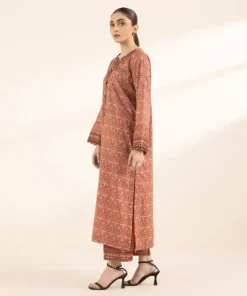 Clearance Sapphire Embroidered Lawn Shirt Peach