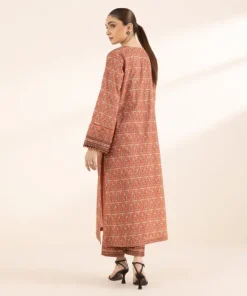 Clearance Sapphire Embroidered Lawn Shirt Peach