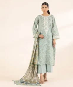 Outlet Sapphire Embroidered Lawn Shirt Ice Blue