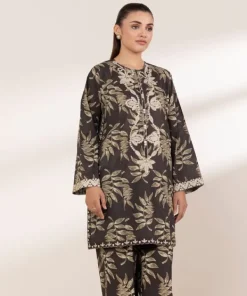 Fashion Sapphire Embroidered Lawn Shirt