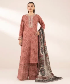 Fashion Sapphire Embroidered Lawn Shirt
