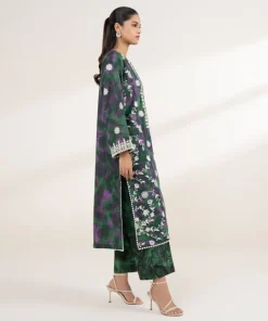 Hot Sapphire Embroidered Lawn Shirt