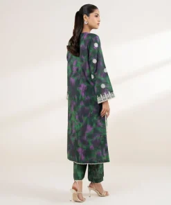 Hot Sapphire Embroidered Lawn Shirt