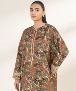 Fashion Sapphire Embroidered Lawn Shirt