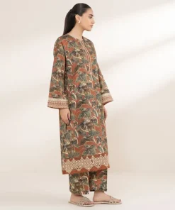 Fashion Sapphire Embroidered Lawn Shirt