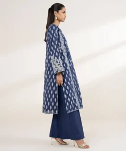 Fashion Sapphire Embroidered Lawn Shirt