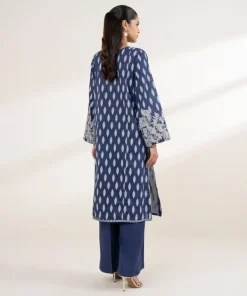 Fashion Sapphire Embroidered Lawn Shirt