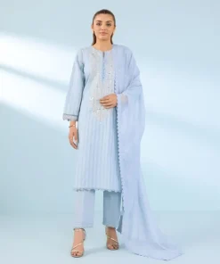 Clearance Sapphire Embroidered Manaar Dupatta Blue