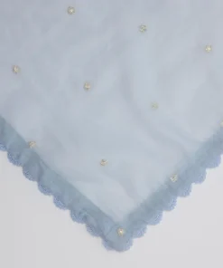Clearance Sapphire Embroidered Manaar Dupatta Blue