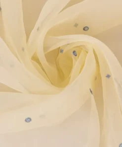 Best Sapphire Embroidered Organza Dupatta Off White