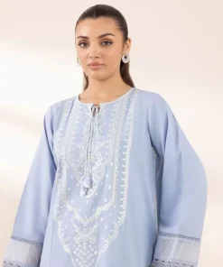Discount Sapphire Embroidered Raw Silk Shirt Purple