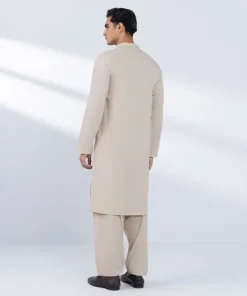 Discount Sapphire Embroidered Viscose Blended Suit - Slim Fit Beige