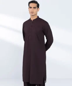 Discount Sapphire Embroidered Viscose Blended Suit - Slim Fit Maroon