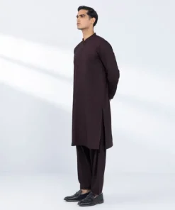 Discount Sapphire Embroidered Viscose Blended Suit - Slim Fit Maroon