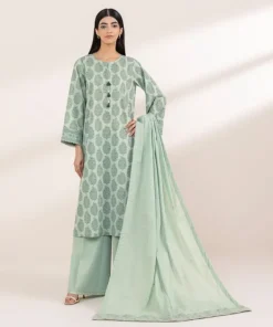 Best Sapphire Embroidered Voile Dupatta Mint Green