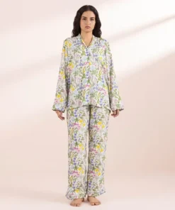 Outlet Sapphire Floral Print Woven PJ Set Multi