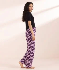 New Sapphire Floral Print Woven Trousers Pink