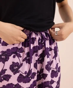 New Sapphire Floral Print Woven Trousers Pink