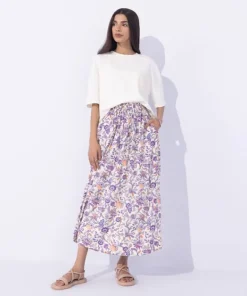 Best Sapphire Floral Printed Skirt Multi