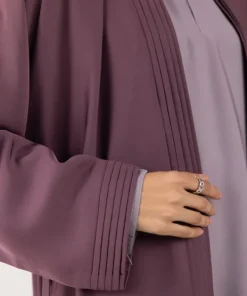 Online Sapphire Front Open Abaya Set Mauve