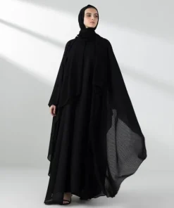 Outlet Sapphire Front Open Cape Abaya Set