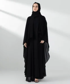 Outlet Sapphire Front Open Cape Abaya Set