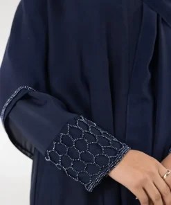 New Sapphire Hand Embellished Abaya Set Blue