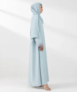 Sale Sapphire Hand Embellished Abaya Set Light Blue