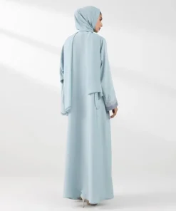 Sale Sapphire Hand Embellished Abaya Set Light Blue