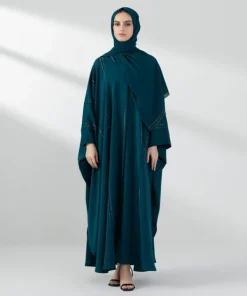 Hot Sapphire Kaftan Abaya Set