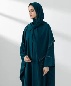 Hot Sapphire Kaftan Abaya Set