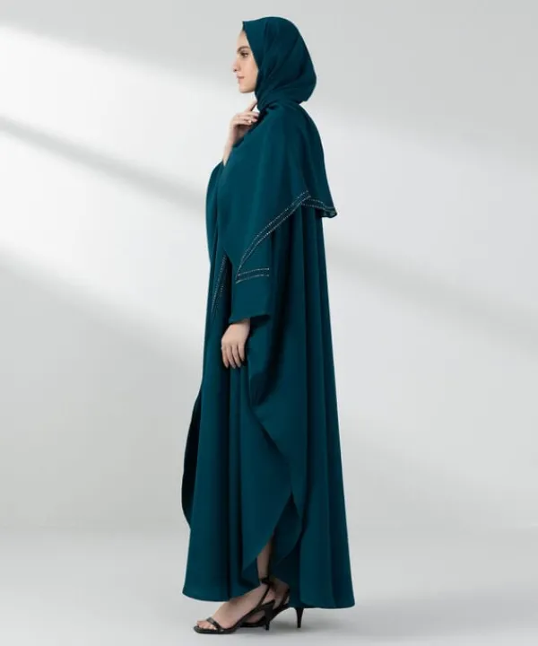 Hot Sapphire Kaftan Abaya Set