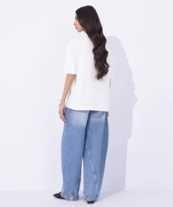 Online Sapphire Loose Fit Graphic T-Shirt White
