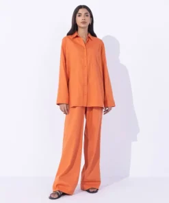 Best Sapphire Loose-Fit Button Through Shirt Rust