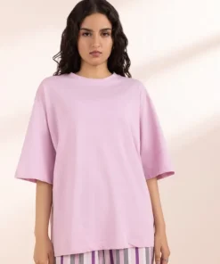 Online Sapphire Oversized Jersey T-Shirt Pink