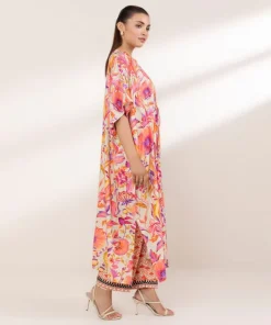 New Sapphire Printed Arabic Lawn Kaftan