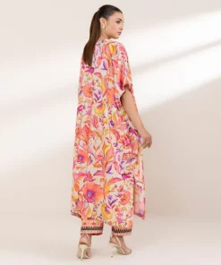 New Sapphire Printed Arabic Lawn Kaftan