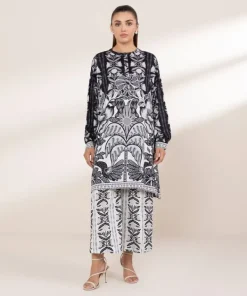 Best Sapphire Printed Arabic Lawn Shirt