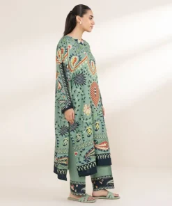 Outlet Sapphire Printed Arabic Lawn Shirt