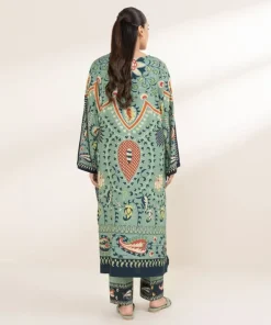 Outlet Sapphire Printed Arabic Lawn Shirt