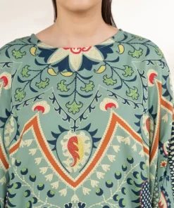 Outlet Sapphire Printed Arabic Lawn Shirt