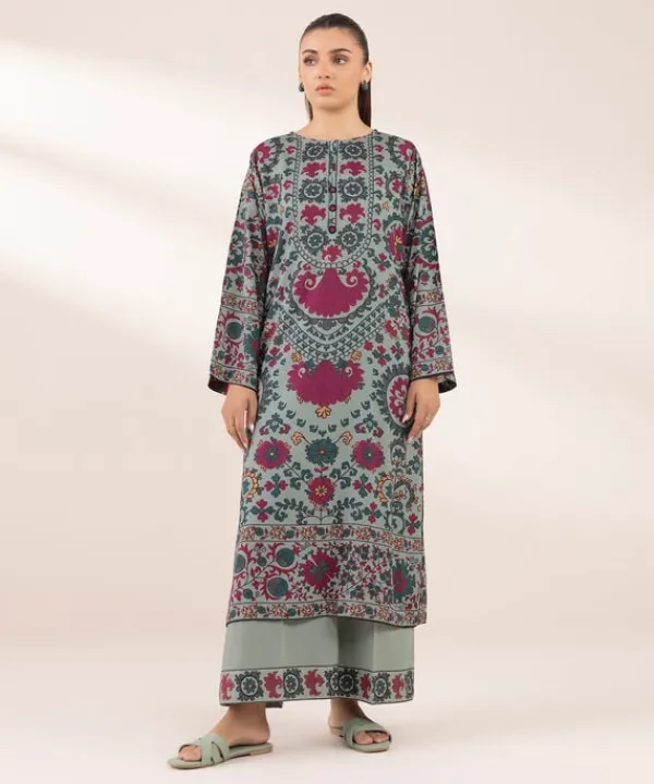 New Sapphire Printed Arabic Lawn Shirt