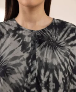 Hot Sapphire Printed Arabic Lawn Shirt