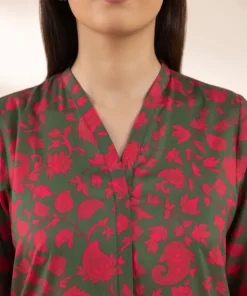 Fashion Sapphire Printed Arabic Lawn Shirt