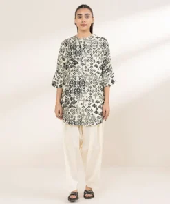 Outlet Sapphire Printed Arabic Lawn Shirt